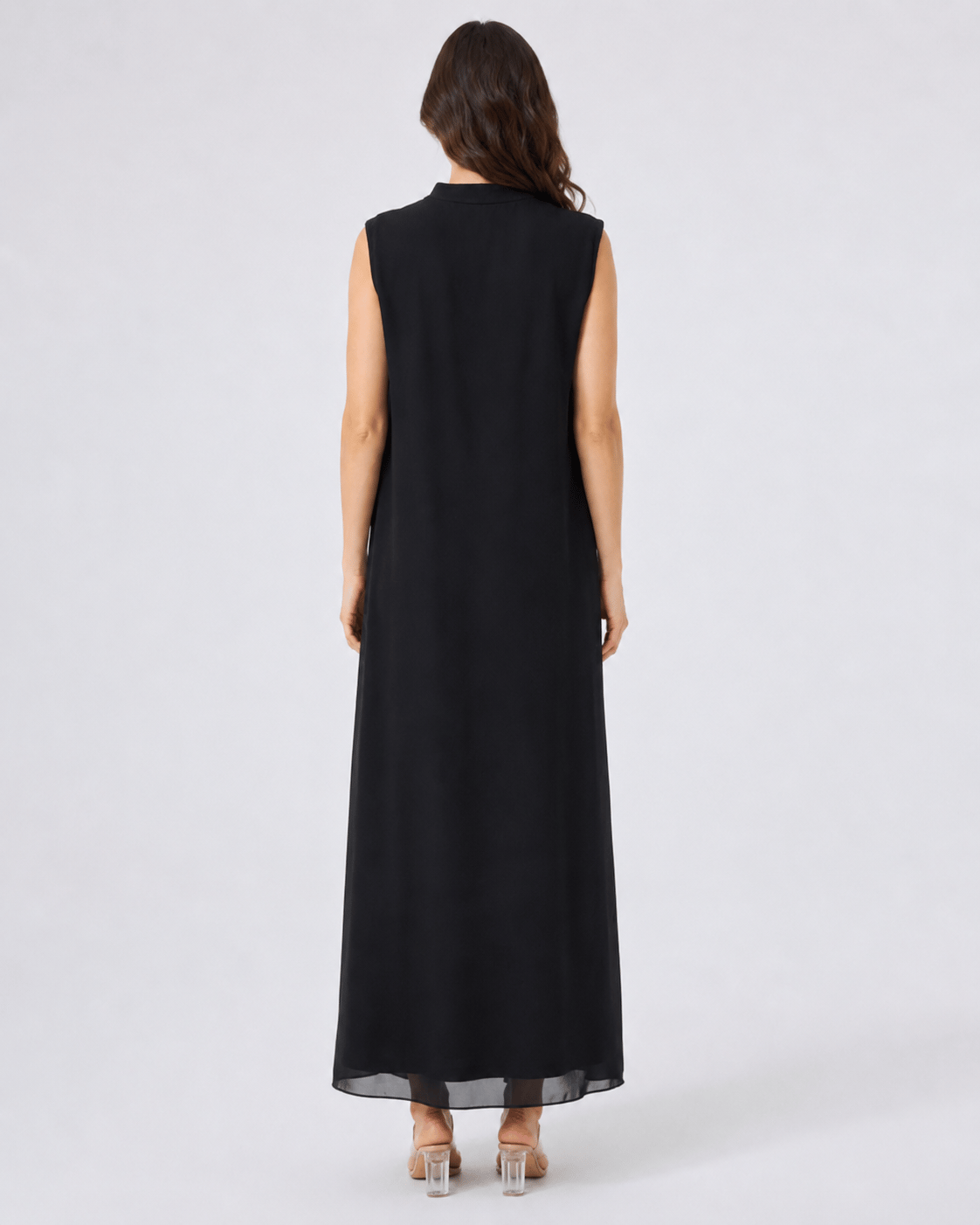 Sleeveless Long Chiffon Inner Dress - Image 4