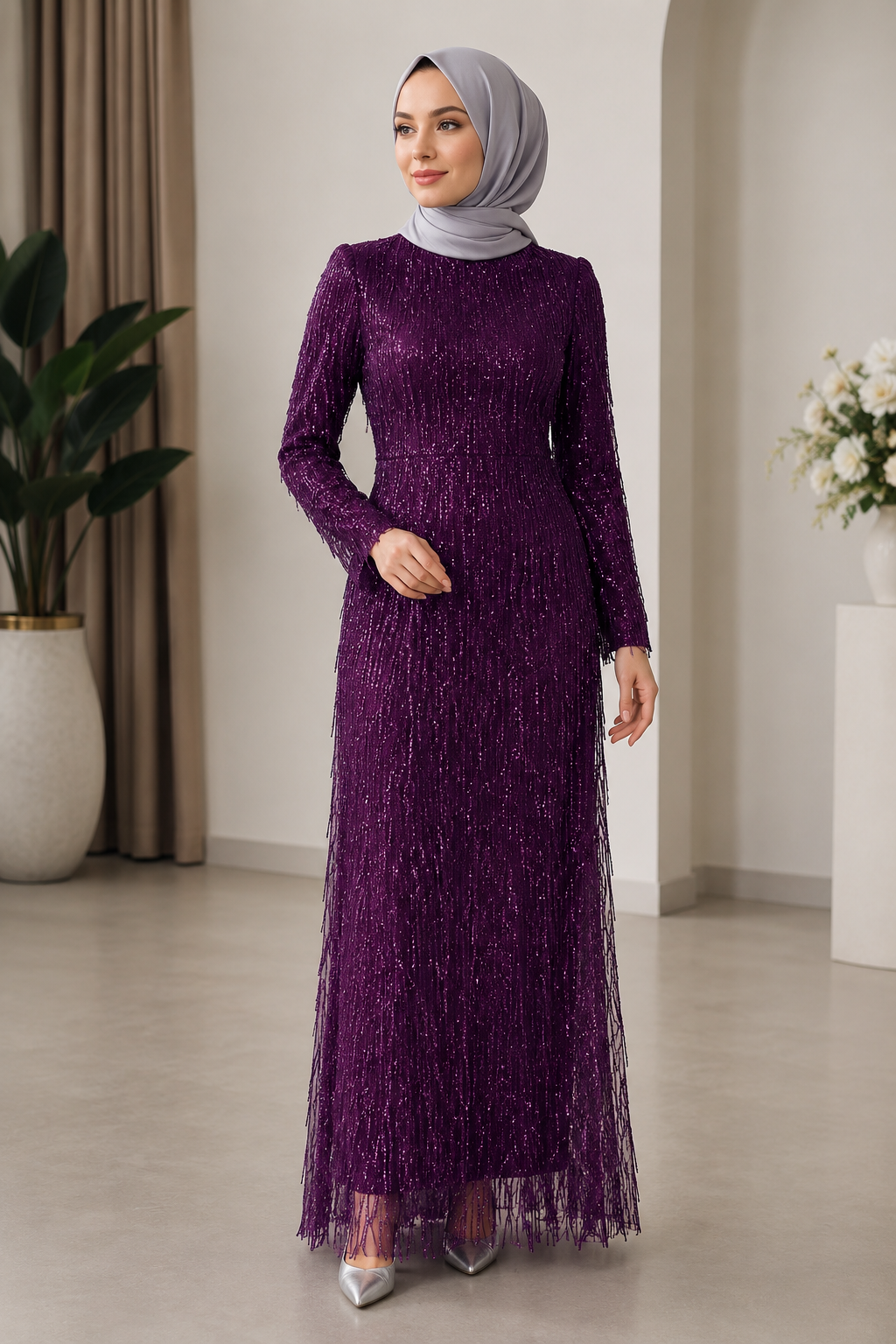 Fringe Evening Dress