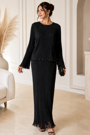Pleated Maxi Skirt