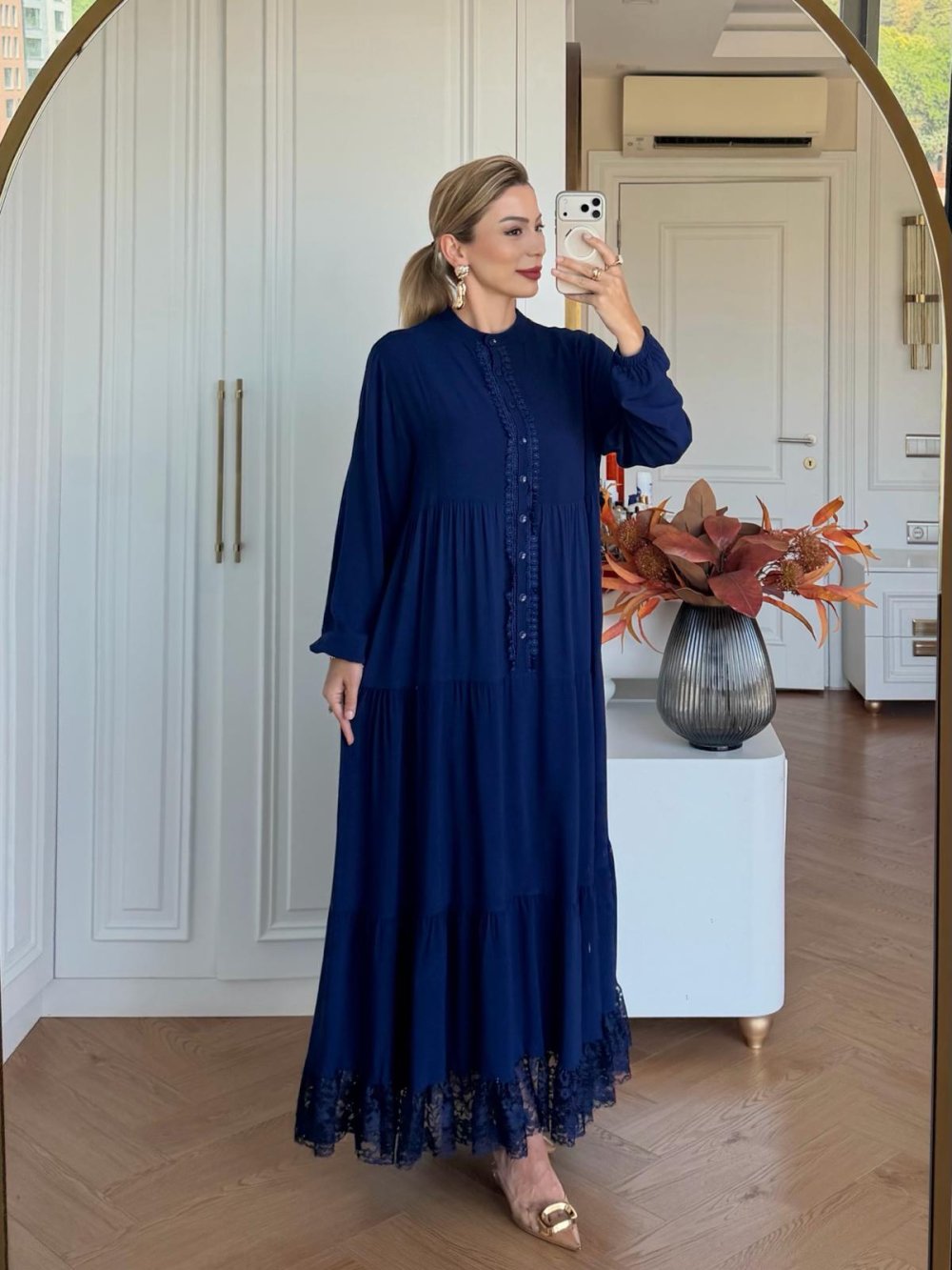 Lace Detail Maxi Dress
