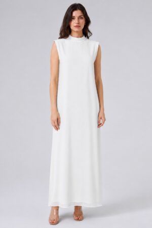 Sleeveless Long Chiffon Inner Dress