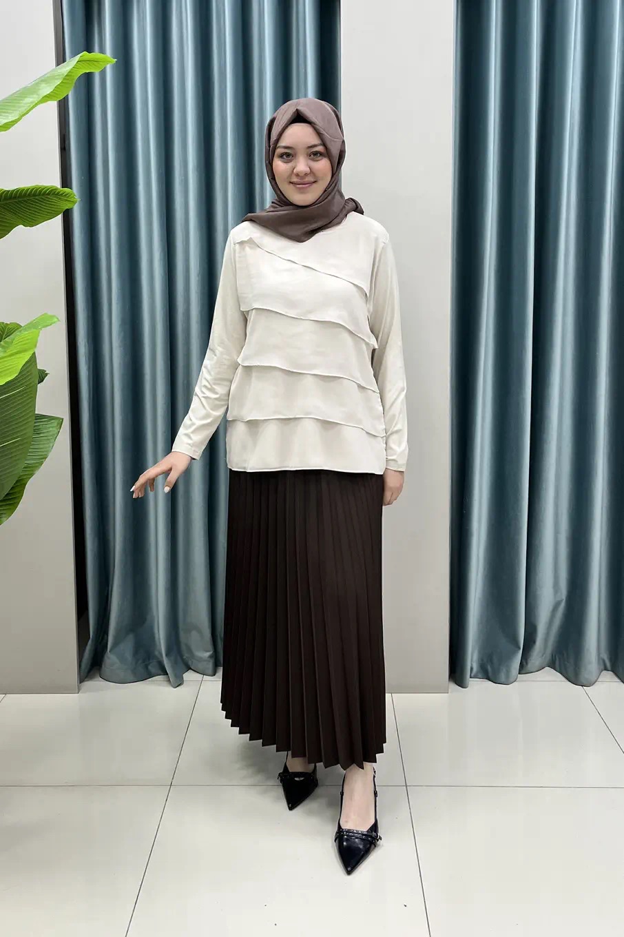 Layered Chiffon Tunic - Image 2