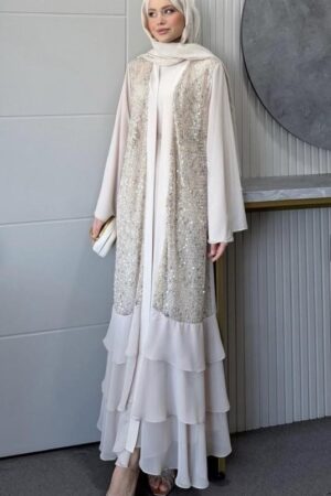 Sedef Sequin Abaya Set