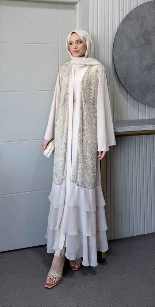 Sedef Sequin Abaya Set