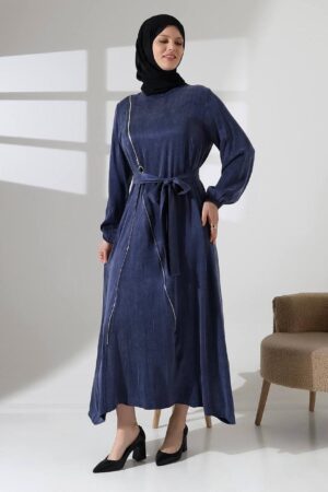 Cupro Silk Belted Dress