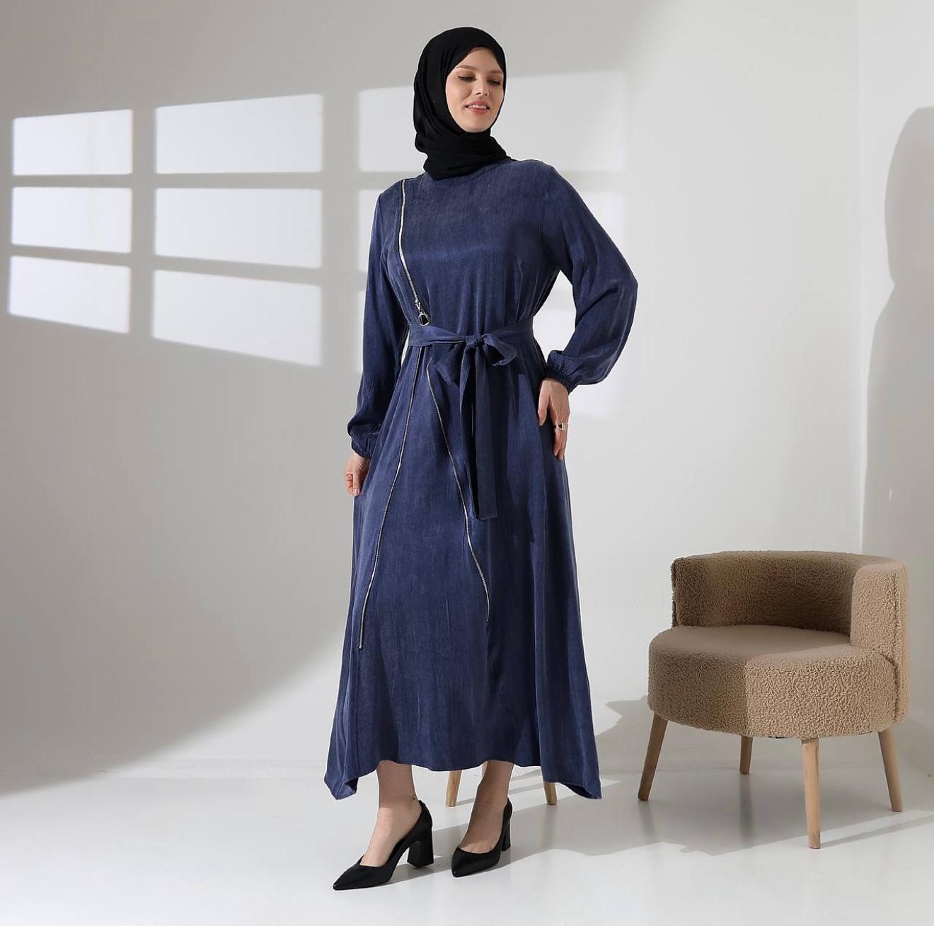 Cupro Silk Belted Dress