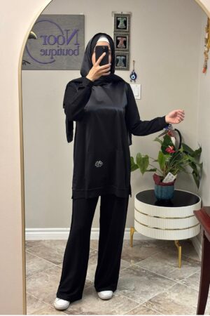 Crystal Detail Tunic Pants Set