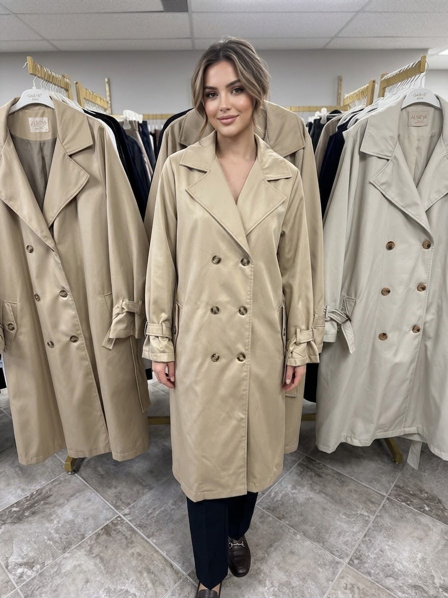 Classic Double-Breasted Trench Coat