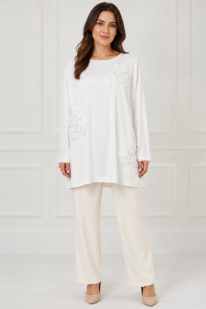 Floral Detail Jersey Tunic