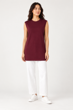 Sleeveless Jersey Inner Tunic