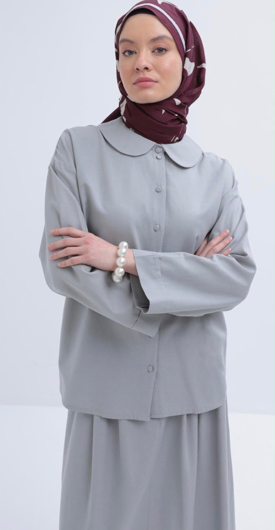 Linen Blend Shirt & Skirt Set - Image 5