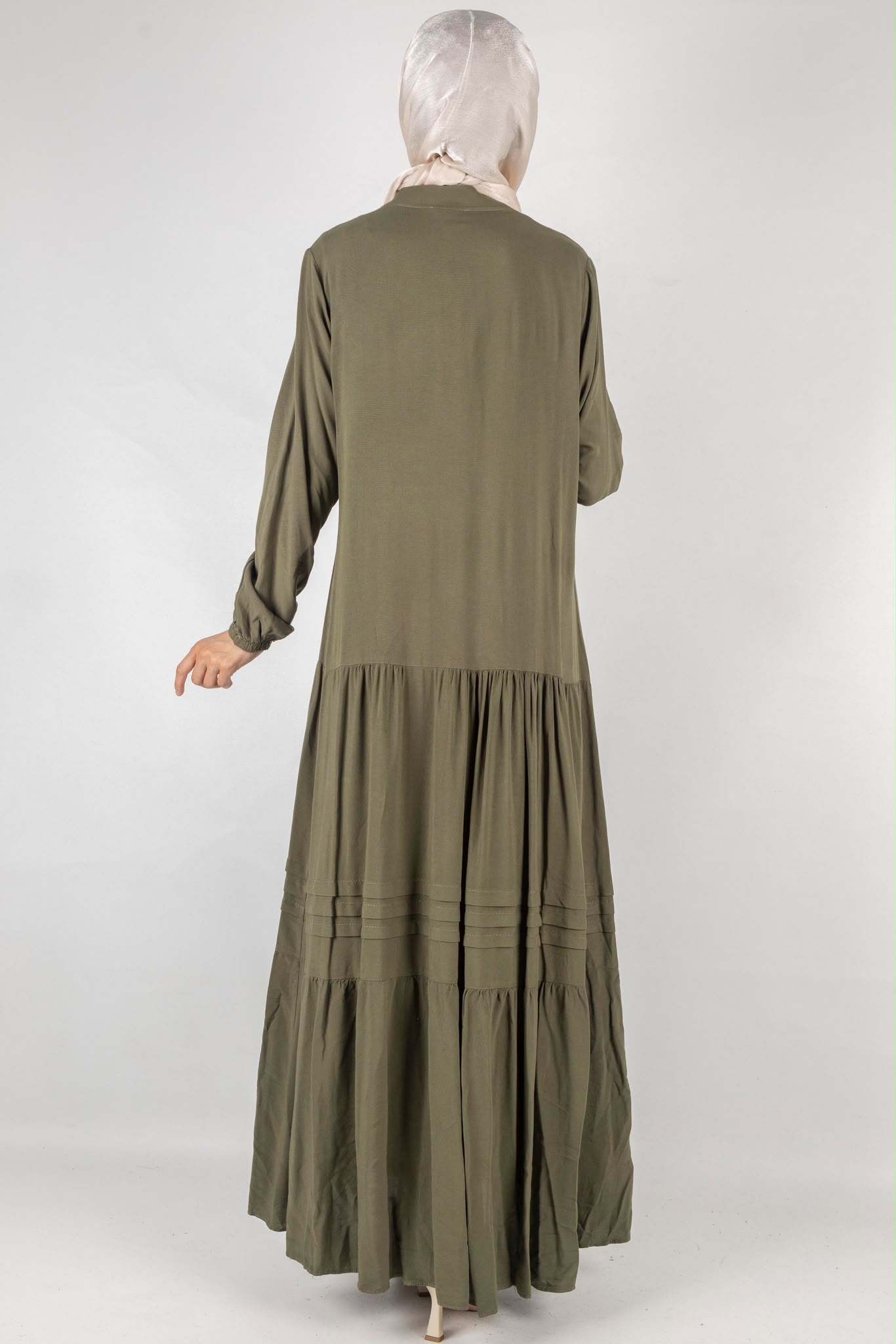 Embroidered Detail Viscose Maxi Dress - Image 4