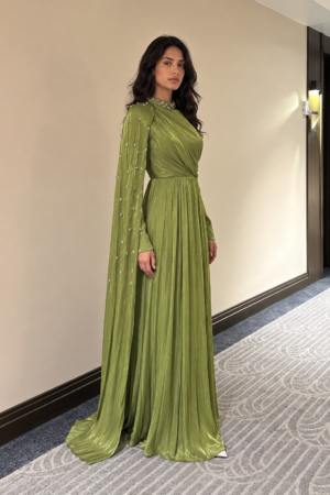 Pleated Evening Dress