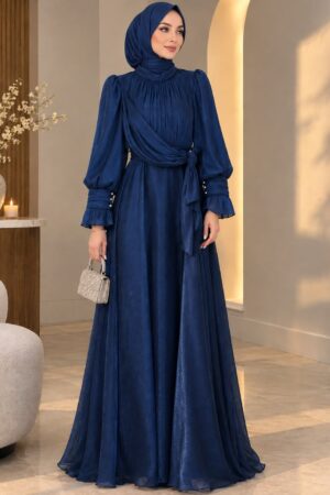 Elegant Draped Evening Dress