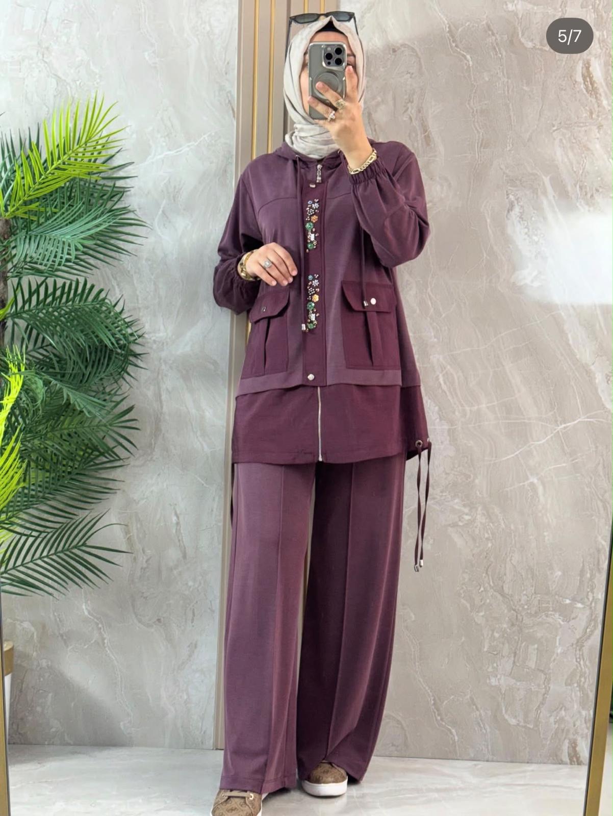 Embroidered Detail 2-Piece Set - Image 2