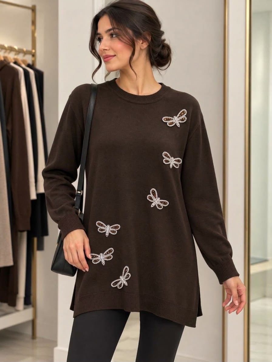 Butterfly Detail Mercerized Tunic - Image 5