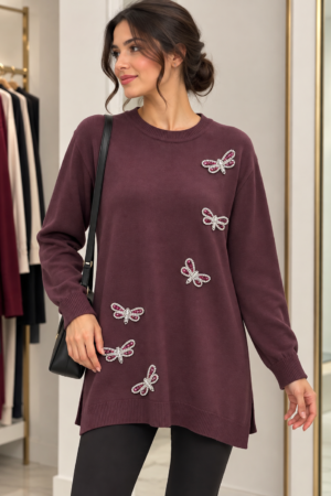 Butterfly Detail Mercerized Tunic