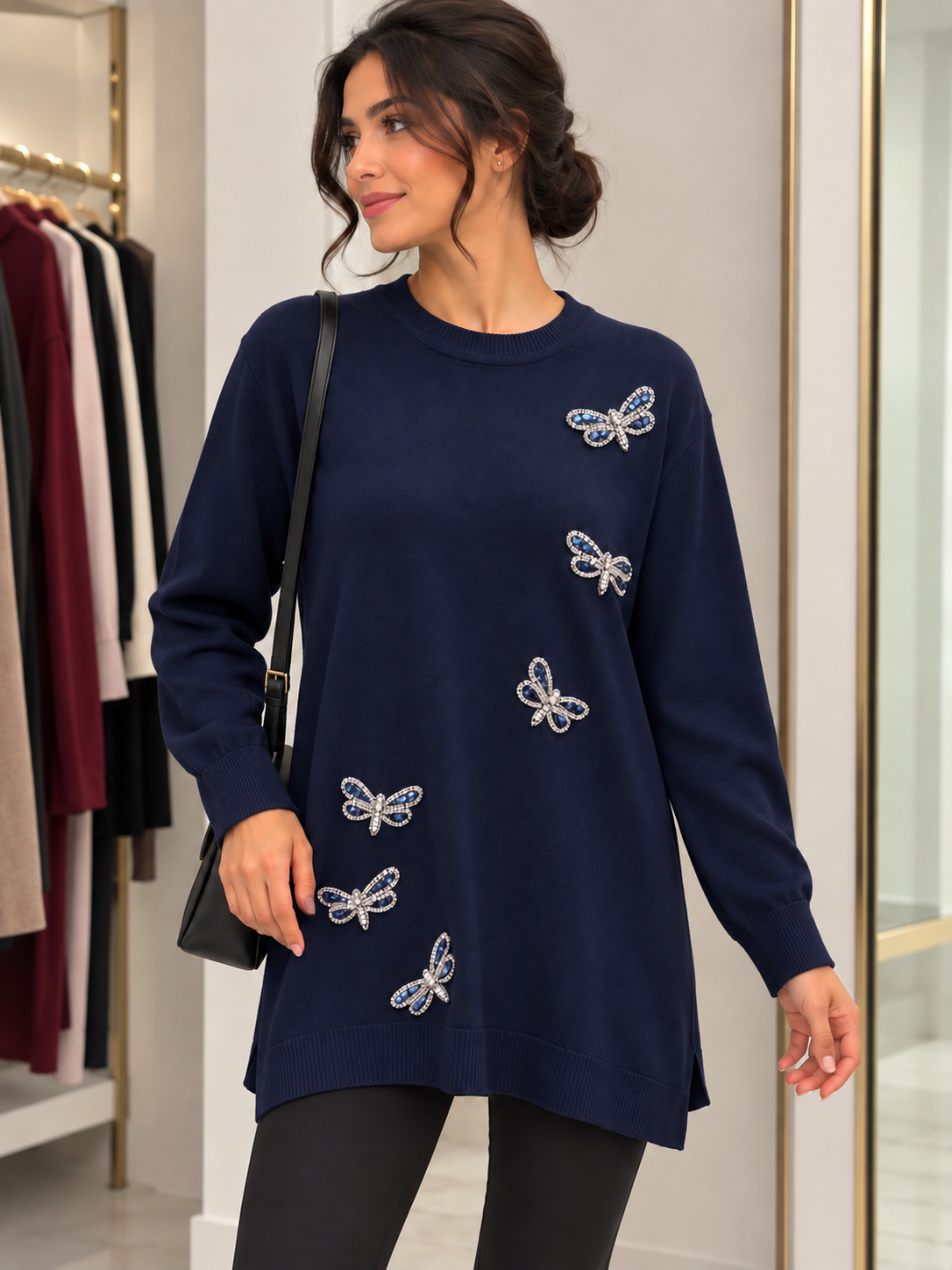 Butterfly Detail Mercerized Tunic - Image 3