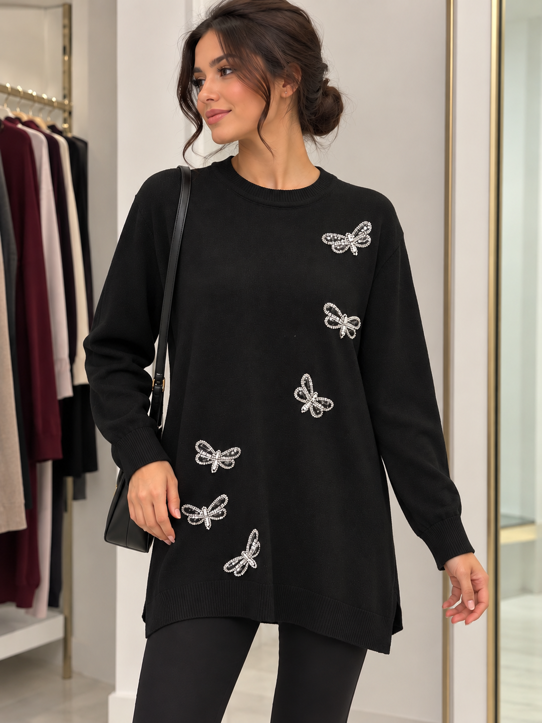 Butterfly Detail Mercerized Tunic - Image 4